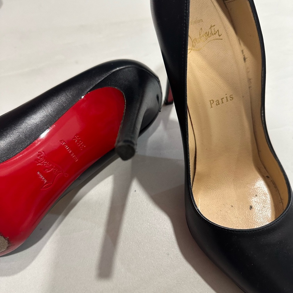 Christian Louboutin Black Heels with Signature Red Sole